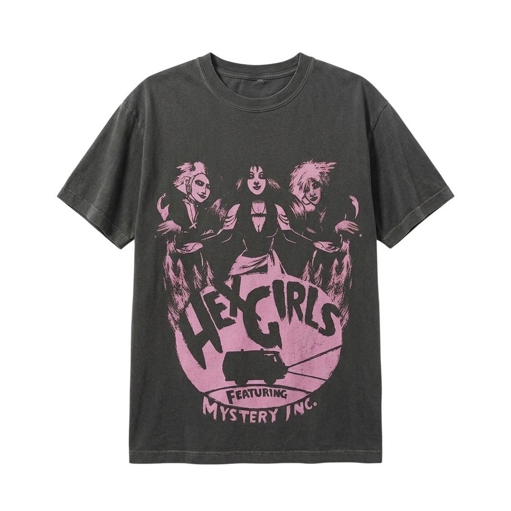 Unbranded Hex Girls Graphic Tee Womens L Charcoal Grey Excellent Scooby Doo Goth